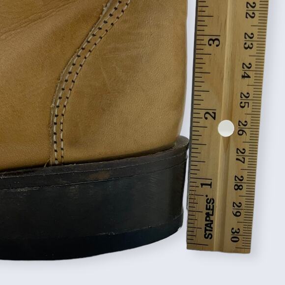 Laredo Tan Leather Kiltie Lace Up 1.5" Heel Western Roper Boot 118 56156 6 - Picture 9 of 9